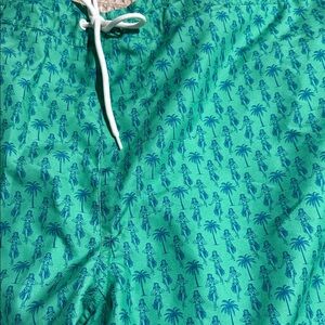 Men’s St. John’s Bay Tropical Print Swim Shorts in 4XL